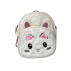 MOCHILA GATITO PELUDA BLANCA