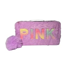 BILLETERA PINK PELUDA MORADA