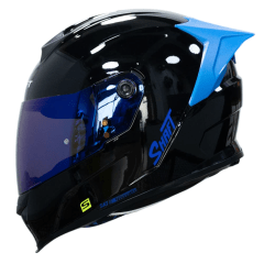 Casco moto shaft 502sp solid NEGRO AZUL integral