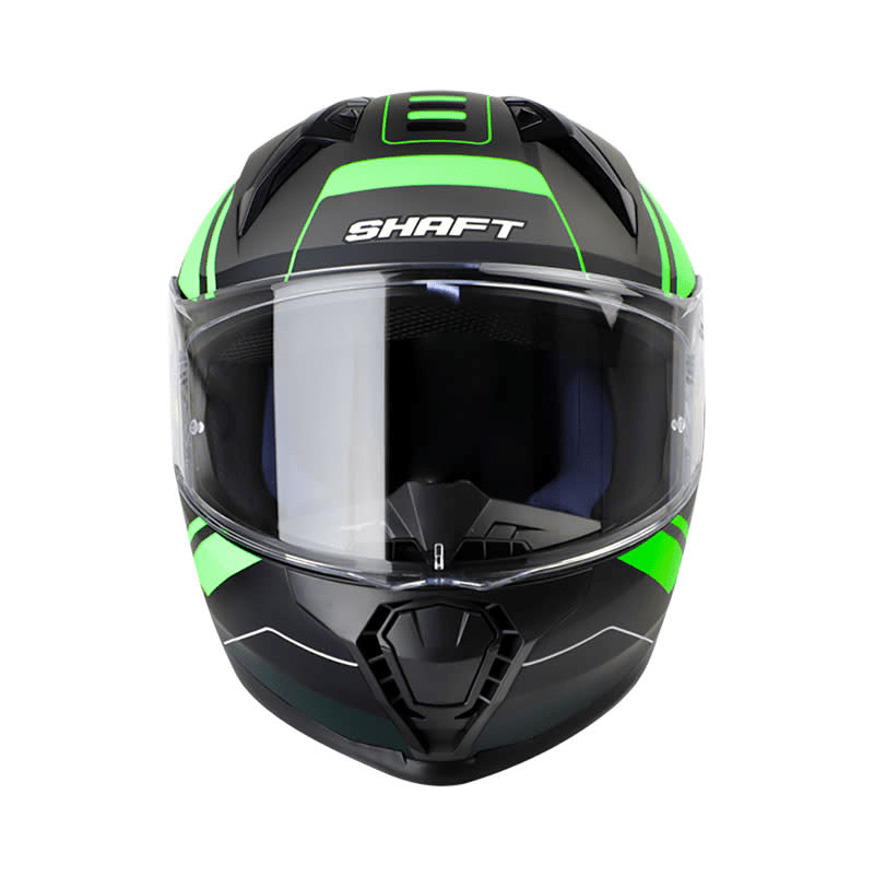 Casco moto shaft 560 flush NEGRO VERDE integral2