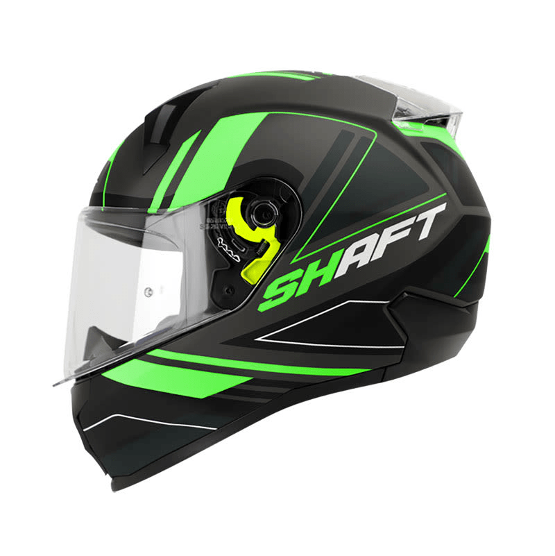 Casco moto shaft 560 flush NEGRO VERDE integral1