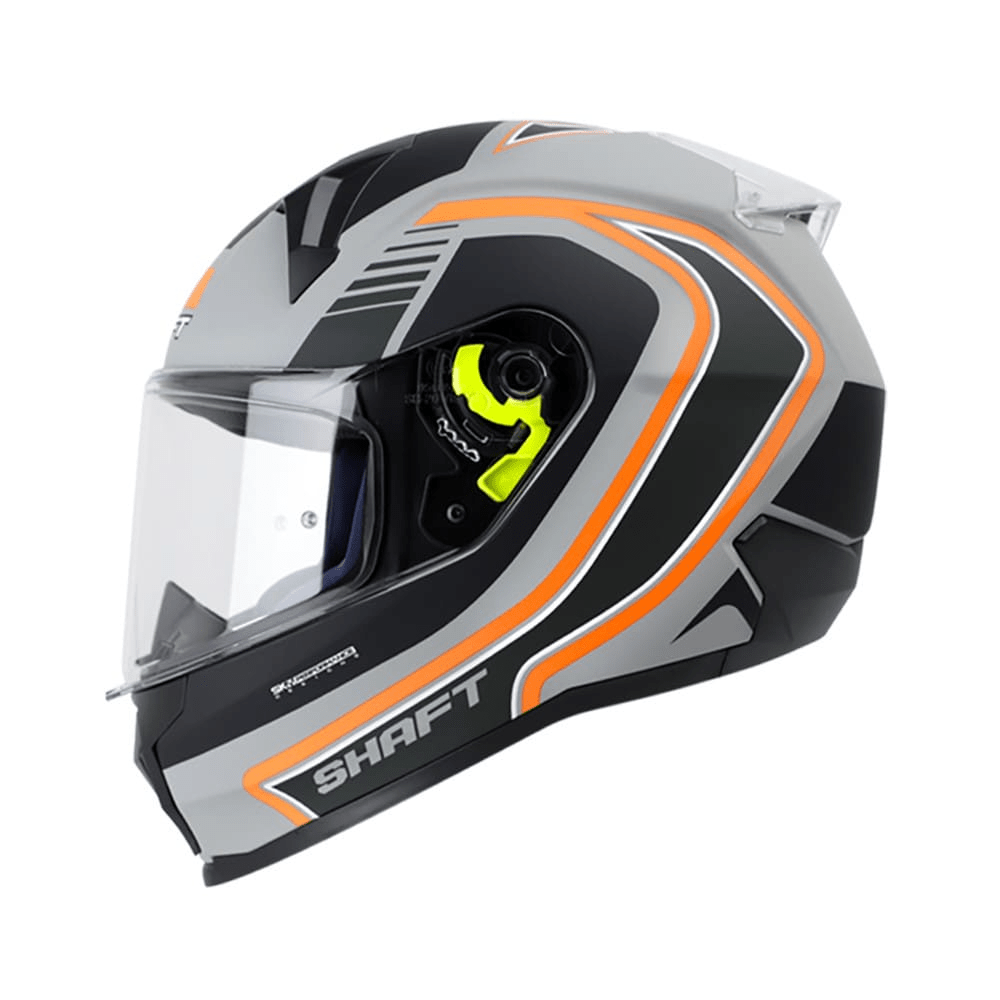 Casco moto shaft 560 lemans GRIS NARANJO integral1