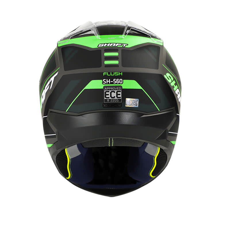 Casco moto shaft 560 flush NEGRO VERDE integral3