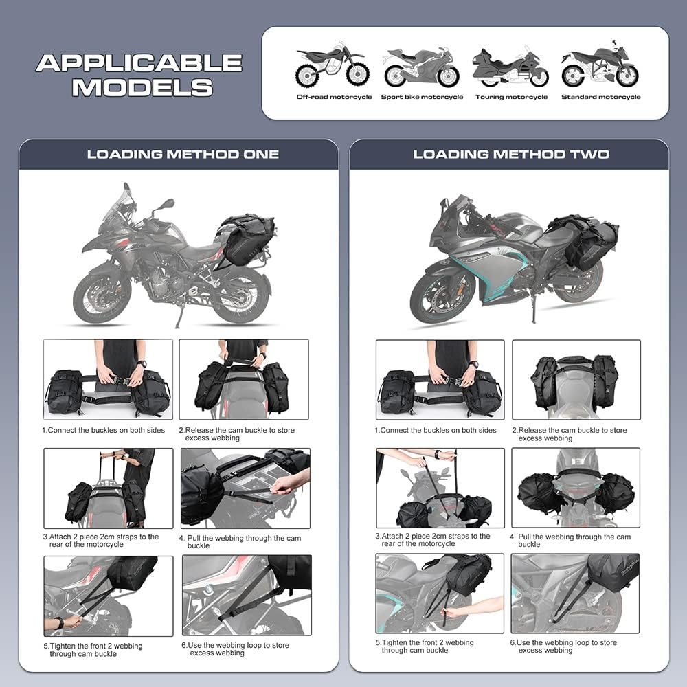 Bolsos laterales para moto Rhinowalk 28 litros5