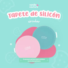 TAPETE MINI CIRCULAR 10CM CELESTE - VANILLE COUTURE
