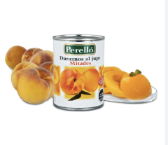 DURAZNOS AL JUGO MITADES 580G
