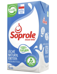LECHE SOPROLE NATURAL 1 LITRO