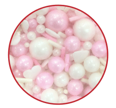 ADORNO DE PASTEL 50G - VARIADAS BABY SHOWER ROSADA
