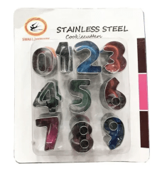 CORTADOR NUMERO DE METAL 10pcs