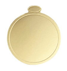 BASE DE CARTON DORADA REDONDA 9cm UNIDAD