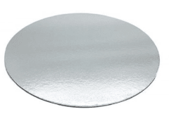 BASE DE CARTON PLATEADO 25 CM/ UNIDAD