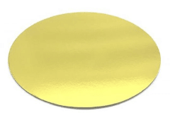 BASE DE CARTON DORADO 25CM/ UNIDAD