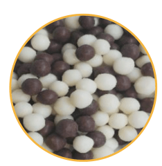 CEREAL MINI COLOR CAFE Y BLANCO 100G