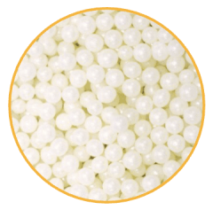 ADORNO PASTEL 50G BLANCO 4MM