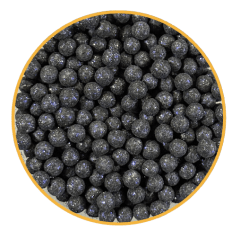 PERLA DIAMANTADA MEDIANA 50 GR - NEGRA BRILLANTE