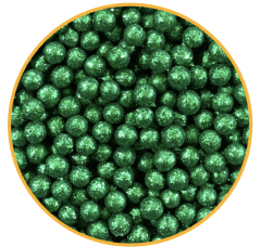 PERLA DIAMANTADA MEDIANA 50 GR - VERDE BANDERA