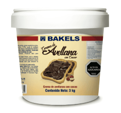 CREMA DE AVELLANA CON CACAO BAKELS 3 KILOS