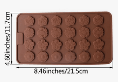 MOLDE DE SILICONA P/CHOCO JSC1882 FLORES