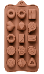 MOLDE SILICONA P/CHOCO JSC2779 - FIGURAS VARIAS
