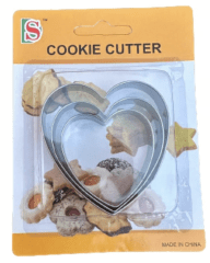 CORTADOR/GALLETAS 3 PCS YR1801-1 - CORAZON