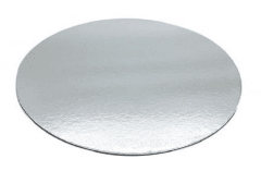 BASE DE CARTON PLATEADO 35 CM/ UNIDAD