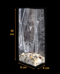 BOLSA DE PAPEL CELOFAN FONDO ECO 9X30X6 CM X10 UNIDADES