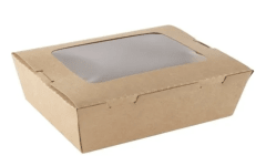 CAJA KRAFT CON VENTANA 700 ML