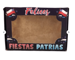 CAJA 6 ALFAJORES FIESTAS PATRIAS AZUL