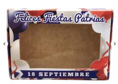 CAJA 6 ALFAJORES FIESTAS PATRIAS TRICOLOR