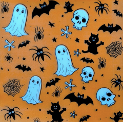 PAPEL ALFAJOR NARANJO FANTASMA HALLOWEEN