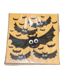 PAPEL ALFAJOR NARANJO MURCIELAGO HALLOWEEN