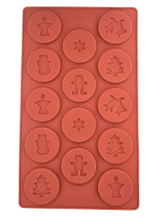 MOLDE DE SILICONA MONEDA NAVIDAD