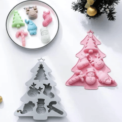 MOLDE DE SILICONA ARBOL NAVIDAD VARIEDAD