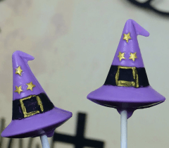MOLDE SIMPLE SOMBRERO BRUJA HALLOWEEN