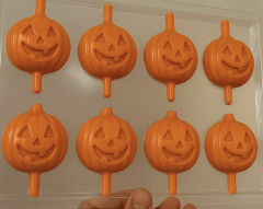 MOLDE SIMPLE PALETA DE CALABAZA HALLOWEEN