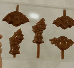 MOLDE SIMPLE MURCIELAGO Y BRUJO HALLOWEEN