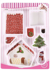 CASA DE JENGIBRE PLASTICA NAVIDAD