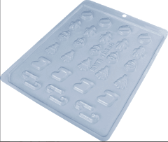 MOLDE SIMPLE - MINI APLIQUES NAVIDEÑOS