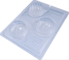 MOLDE 3 PARTES - BOLA NAVIDEÑA LINEAS 65MM