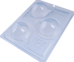 MOLDE 3 PARTES - BOLA LISA NAVIDEÑA 65MM