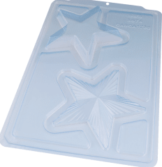 MOLDE 3 PARTES - ESTRELLAS