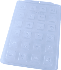 MOLDE SIMPLE - 24 PIEZAS CALENDARIO DE ADVIENTO