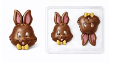 MOLDE N°209 CONEJITO CON CORBATIN - PASCUA