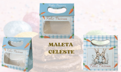 CAJA MALETA PASCUA - CELESTE