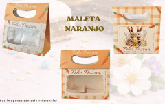 CAJA MALETA PASCUA - NARANJA