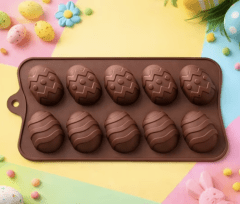 MOLDE DE SILICONA DE HUEVITO PASCUA - 111617