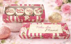 CAJA 4 ALFAJORES DÍA DE LA MADRE - ROSADA