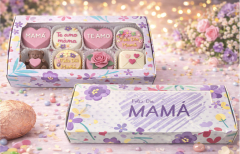 CAJA 4 ALFAJORES DIA DE LA MADRE - MORADA