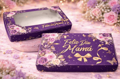 CAJA 6 ALFAJORES DÍA DE LA MAMA - MORADA