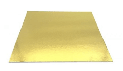 BASE CUADRADA DE 25 CM ORO